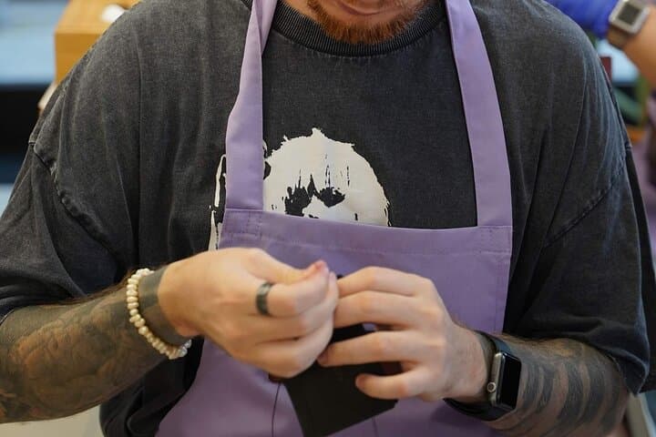 Cosmo Open Workshop in Batumi. Leather Wallet crafting Masterclas photo 2