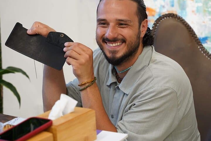 Cosmo Open Workshop in Batumi. Leather Wallet crafting Masterclas photo 3